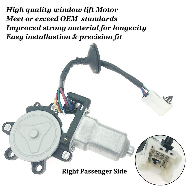 Syconeer Window Lift Motor Front Right Passenger Side for 2003-2009 Nissan 350Z 2003-2007 Infiniti G35 Coupe Model Replace 80730-CD00A 80730CD00A - Image 4